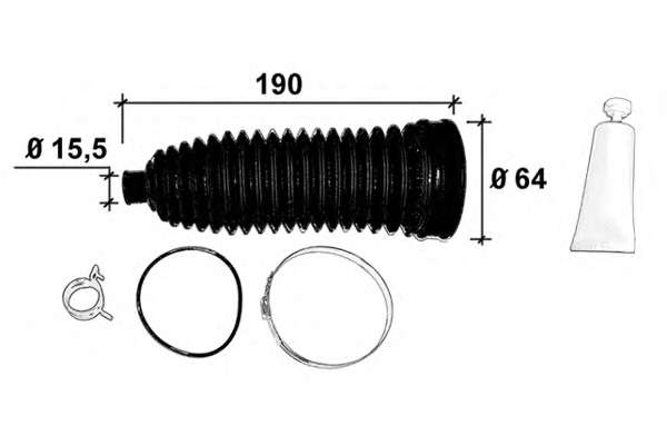 Комплект пылника, рулевое управление