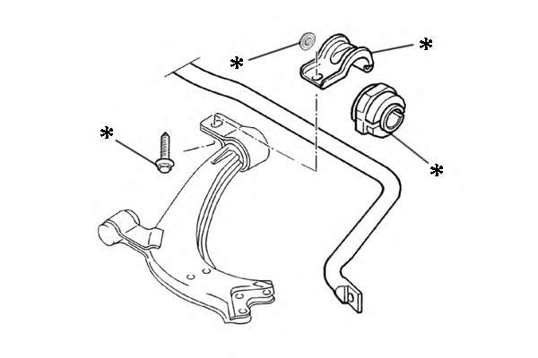 Ремкомплект, соединительная тяга стабилизатора