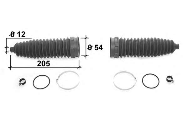 Комплект пылника, рулевое управление