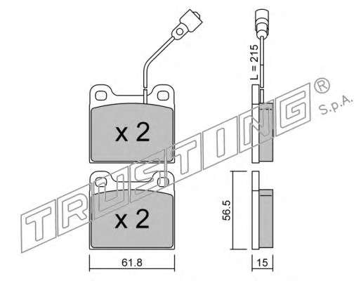 Комплект тормозных колодок, дисковый тормоз