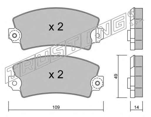 Комплект тормозных колодок, дисковый тормоз
