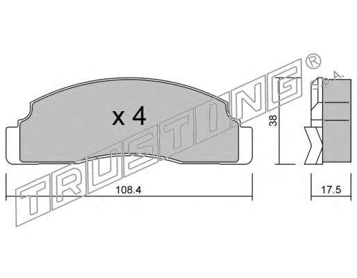 Комплект тормозных колодок, дисковый тормоз