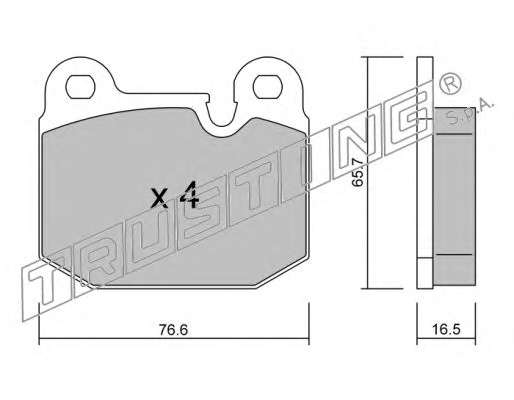 Комплект тормозных колодок, дисковый тормоз