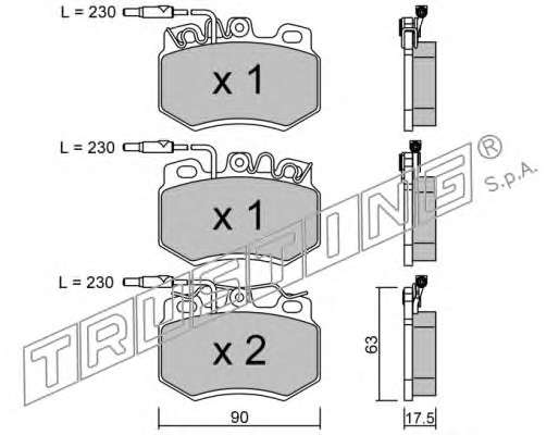 Комплект тормозных колодок, дисковый тормоз