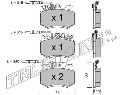 Комплект тормозных колодок, дисковый тормоз
