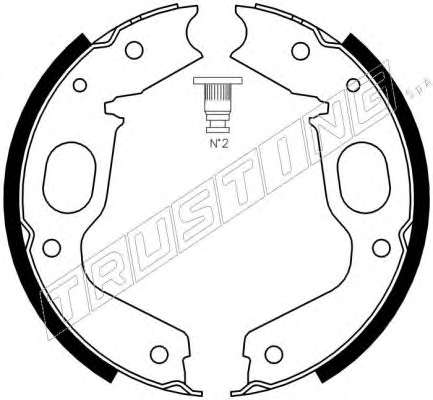 Комплект тормозных колодок, стояночная тормозная система