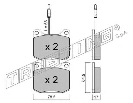 Комплект тормозных колодок, дисковый тормоз