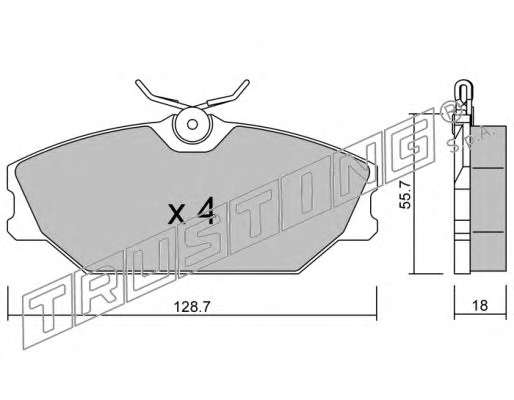 Комплект тормозных колодок, дисковый тормоз