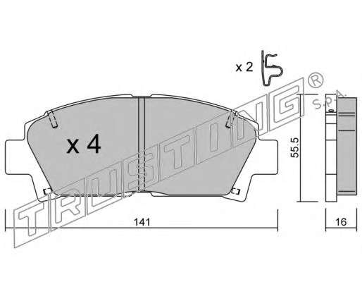 Комплект тормозных колодок, дисковый тормоз