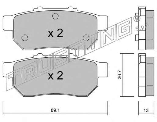 Комплект тормозных колодок, дисковый тормоз