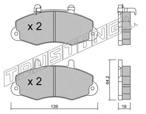 Комплект тормозных колодок, дисковый тормоз