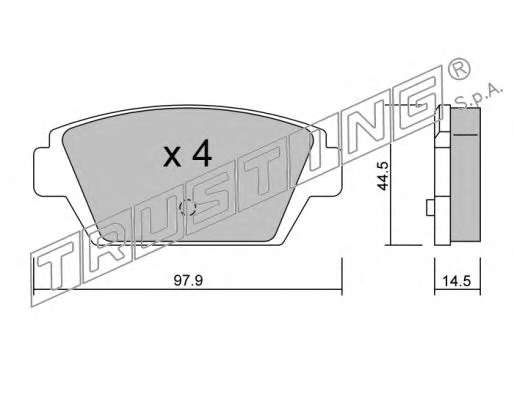 Комплект тормозных колодок, дисковый тормоз