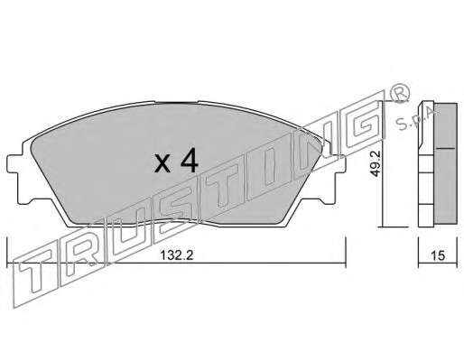Комплект тормозных колодок, дисковый тормоз