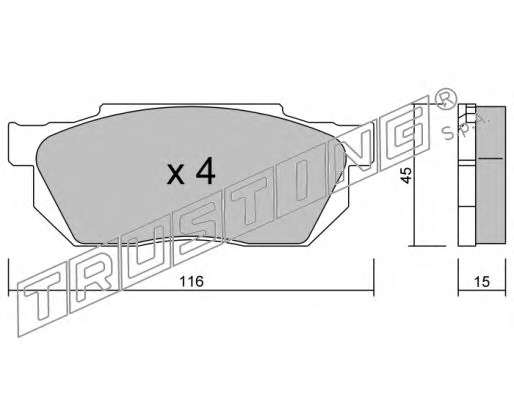 Комплект тормозных колодок, дисковый тормоз