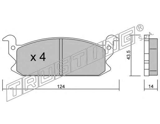 Комплект тормозных колодок, дисковый тормоз