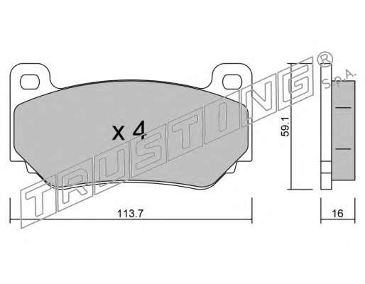 Комплект тормозных колодок, дисковый тормоз