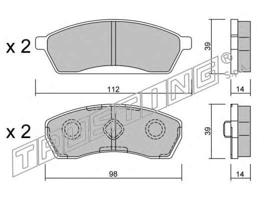 Комплект тормозных колодок, дисковый тормоз