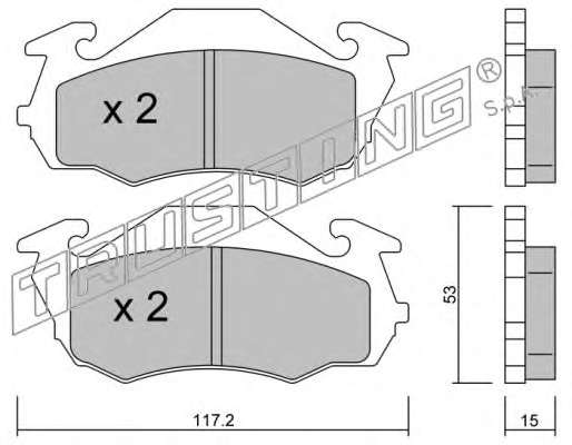 Комплект тормозных колодок, дисковый тормоз