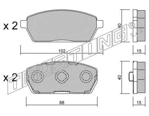 Комплект тормозных колодок, дисковый тормоз