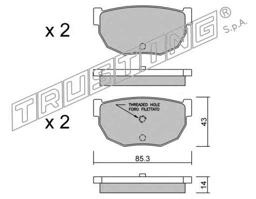 Комплект тормозных колодок, дисковый тормоз