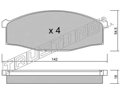 Комплект тормозных колодок, дисковый тормоз