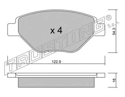 Гальмівні колодки, дискове гальмо (набір)