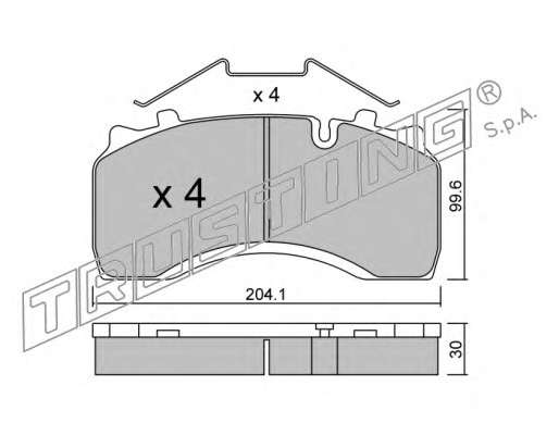 Комплект тормозных колодок, дисковый тормоз