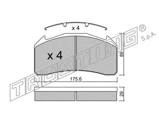 Комплект тормозных колодок, дисковый тормоз