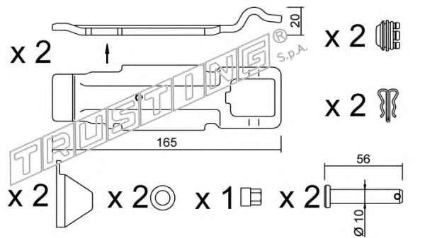 Комплектующие, колодки дискового тормоза