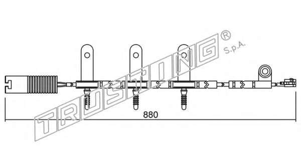 Сигнализатор, износ тормозных колодок