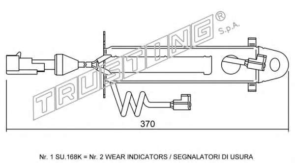 Сигнализатор, износ тормозных колодок