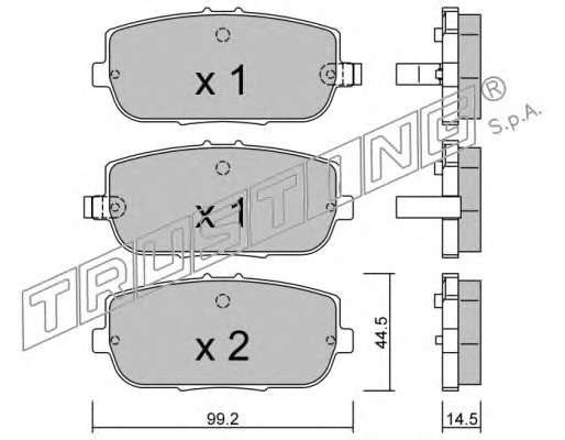 Комплект тормозных колодок, дисковый тормоз