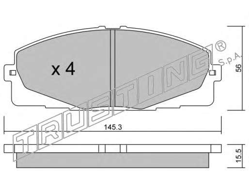 Комплект тормозных колодок, дисковый тормоз