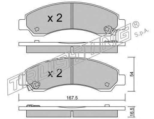 Комплект тормозных колодок, дисковый тормоз