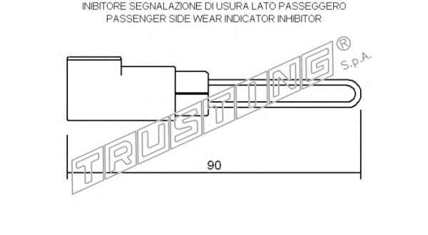 Сигнализатор, износ тормозных колодок