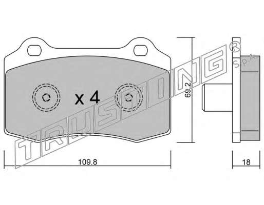 Комплект тормозных колодок, дисковый тормоз