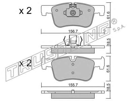 Комплект тормозных колодок, дисковый тормоз