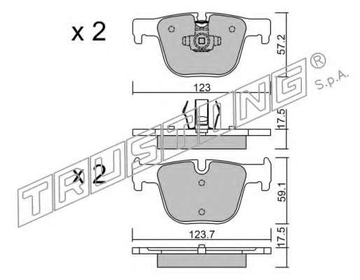 Комплект тормозных колодок, дисковый тормоз
