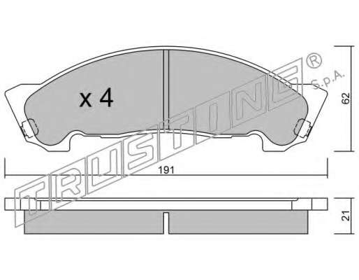 Комплект тормозных колодок, дисковый тормоз