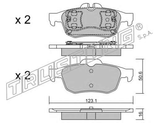 Комплект тормозных колодок, дисковый тормоз