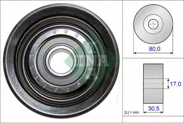 Ролик генератора Honda Accord/Civic 05- (паразитний) (80х30.5)