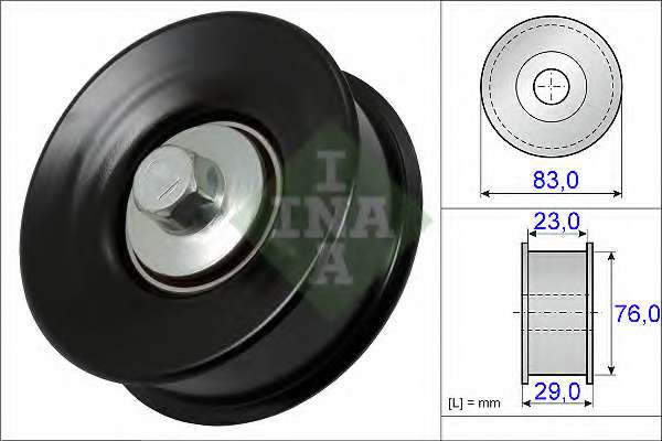 Ролик генератора Land Rover Discovery/Range Rover 4.2/4.4 02-12 (паразитний) (84х29)