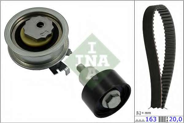 Комплект ГРМ VW Caddy IV 1.2-1.4TSI 15- (163x20) замінено на 530 0592 11