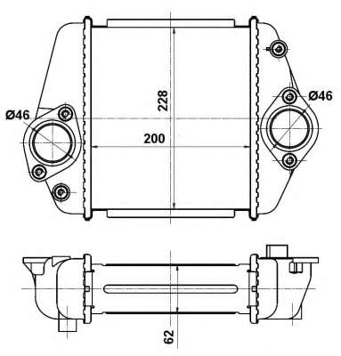 Радіатор інтеркулера Mazda 6 2.2 MZR-CD 09-