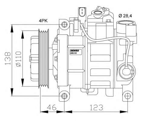 Компресор кондиціонера Audi A6 2.5TDI 00-05/A4 01-05