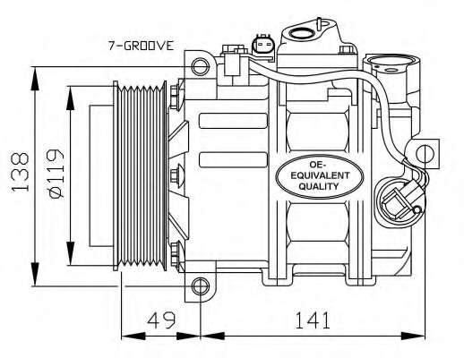 Компресор кондиціонера MB C-Class (W203/S203) 1.8 02-08