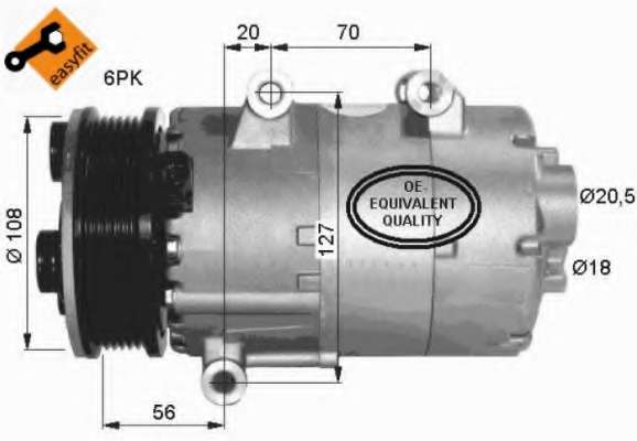 Компресор кондиціонера Ford Galaxy/Mondeo 1.8/2.0TDCi 06-15/Transit2.2TDCi 06-14