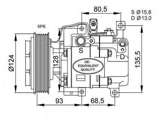 Компресор кондиціонера Mazda 3/6/CX-7 02-13