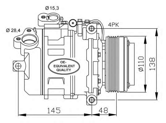 Компресор кондиціонера BMW 3 (E46)/X3 (E53/E83) 2.0-3.0 00-10