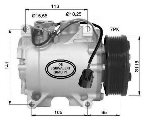 Компресор кондиціонера Honda Accord 2.0/2.4 03-08